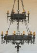 1050-18 Spanish Revival Wrought Iron Chandelier