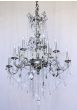 3705-12 European Cast Brass Crystal Chandelier
