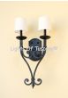 5080-2 Spanish Transitional Style Wrought Iron Double Wall Light Sconce