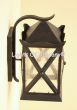 7480-3 Rustic Craftsman Style Wrought Iron Wall Lantern light