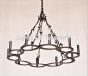 1065-10 Rustic Transitional Iron Chandelier