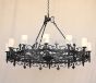 1319-12LG Spanish Revival Style Wrought Iron Chandelier