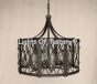 wrought iron pendant light, wrought iron chandelier ,rustic iron chandelier, round hanging light,  rustic round chandelier, drum pendant light, drum light, drum hanging light, dining table light, restaurant hanging light, decorative lighting, accent light
