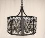 wrought iron pendant light, wrought iron chandelier ,rustic iron chandelier, round hanging light,  rustic round chandelier, drum pendant light, drum light, drum hanging light, dining table light, restaurant hanging light, decorative lighting, accent light