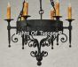 1190-6 Spanish Style Iron Chandelier