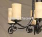 1350-6 Tuscan-Gothic-Medieval Chandelier-Hand Forged-Wrought Iron