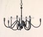 1172-10 Transitional Style Wrought Iron Chandelier
