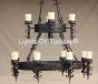 1230-12 Rustic Spanish Revival Chandelier