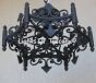Spanish Revival Wrought Iron Semi Flush Ceiling Light