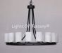 Transitional/ Contemporary candle glass chandelier
