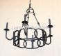 1251-6 Contemporary Style Wrought Iron Chandelier
