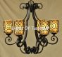 	Tuscan-Gothic-Medieval Chandelier-Hand Forged-Wrought Iron	