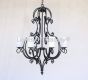 Country Italian Style Chandelier, Wrought Iron Chandelier, Tuscan Chandelier, Spanish Chandelier, Entryway Chandelier,  Dining Room Chandelier, LED chandelier, Scroll Chandelier, Transitional Chandelier