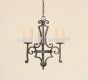 1628-3GLS Iron Chandelier