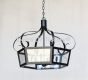 Hanging Lantern, Wrought Iron Light Fixture, French Home Light, Italian Country Lantern, Hanging Lantern Light, Scroll Design Lantern Light, Short Lantern Light, Semi flush lantern light, Spanish Style Hanging Lantern, Outdoor Hanging Light, Outdoor Entry