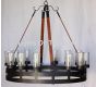 2608-8 Rustic Ranch Style Wrought Iron Style Chandelier 