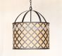 2640-6 Transitional Style Hanging Drum Pendant Light with Natural Mica