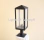 6958-1P Contemporary Outdoor Iron Post Light