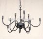 1172-10 Transitional Style Wrought Iron Chandelier
