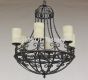 1266-6 Spanish Wrought Iron Chandelier 