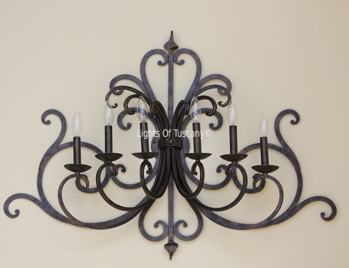 5390-6 Tuscan Wrought Iron Wall Sconce