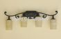 5507-4 Tuscan Style Wrought Iron Bathroom Vanity Light Bar