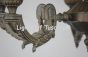 4205-6 Genuine Spanish Cast Brass Chandelier with Stone Shades