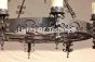 1230-12 Rustic Spanish Revival Chandelier