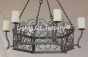 1171-6 Vintage Spanish Style Iron Chandelier