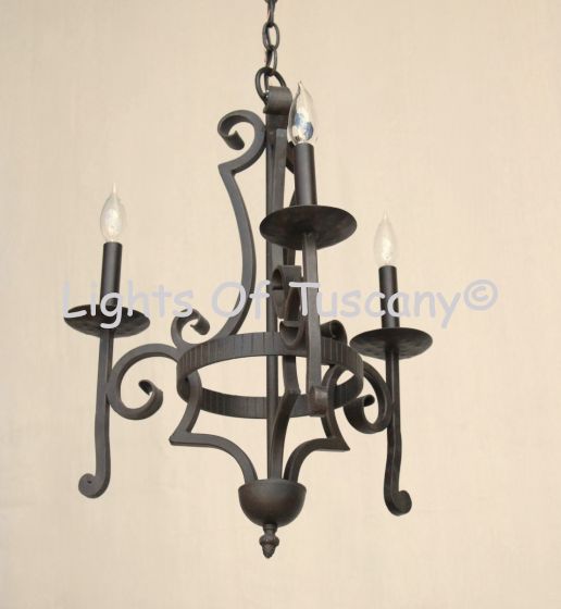 1628-3 Iron Chandelier 