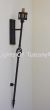 5420-1 Rustic Spanish/Mediterranean Style Wrought Iron Torch Wall Light