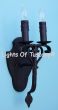 Wrought iron wall sconces hand forged/ Tuscan wall sconce 