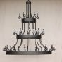 1030-30 Extra Large wrought Iron chandelier