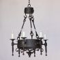 1055-6 Spanish Style Wrought Iron Chandelier