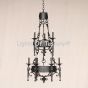 1056-9 Wrought Iron Spanish Style Chandelier