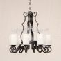 1062-8 Wrought Iron Contemporary Style Chandelier