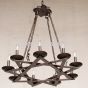 1068-8 Wrought Iron Contemporary Style Chandelier 