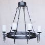 1082-8 Transitional Spanish Style wrought Iron Chandelier