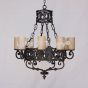 1106-8 Spanish Revival / Mediterranean Style Iron Chandelier 