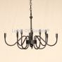 1172-10 Transitional Style Wrought Iron Chandelier