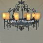 1215-10 Spanish/Mediterranean Style Iron Chandelier Gothic Castle
