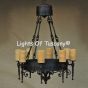1220-8 Tuscan/Mediterranean Style Iron Chandelier