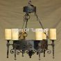 Chandeliers-hanging-Hand-Forged Wrought Iron
