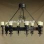 1234-8 Tuscan/Mediterranean Style Wrought Iron Chandelier