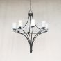 1250-8GL Wrought Iron Contemporary Chandelier