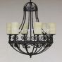 Spanish Wrought Iron Chandelier 