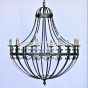 1267-12 Spanish Mediterranean Style Wrought Iron Chandelier