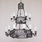 1277-18 Tuscan 2 Tier Chandelier