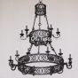 1284-18 Tuscan 2 Tier Chandelier 
