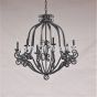 1333-8  Spanish Tuscan Style Wrought Iron Chandelier